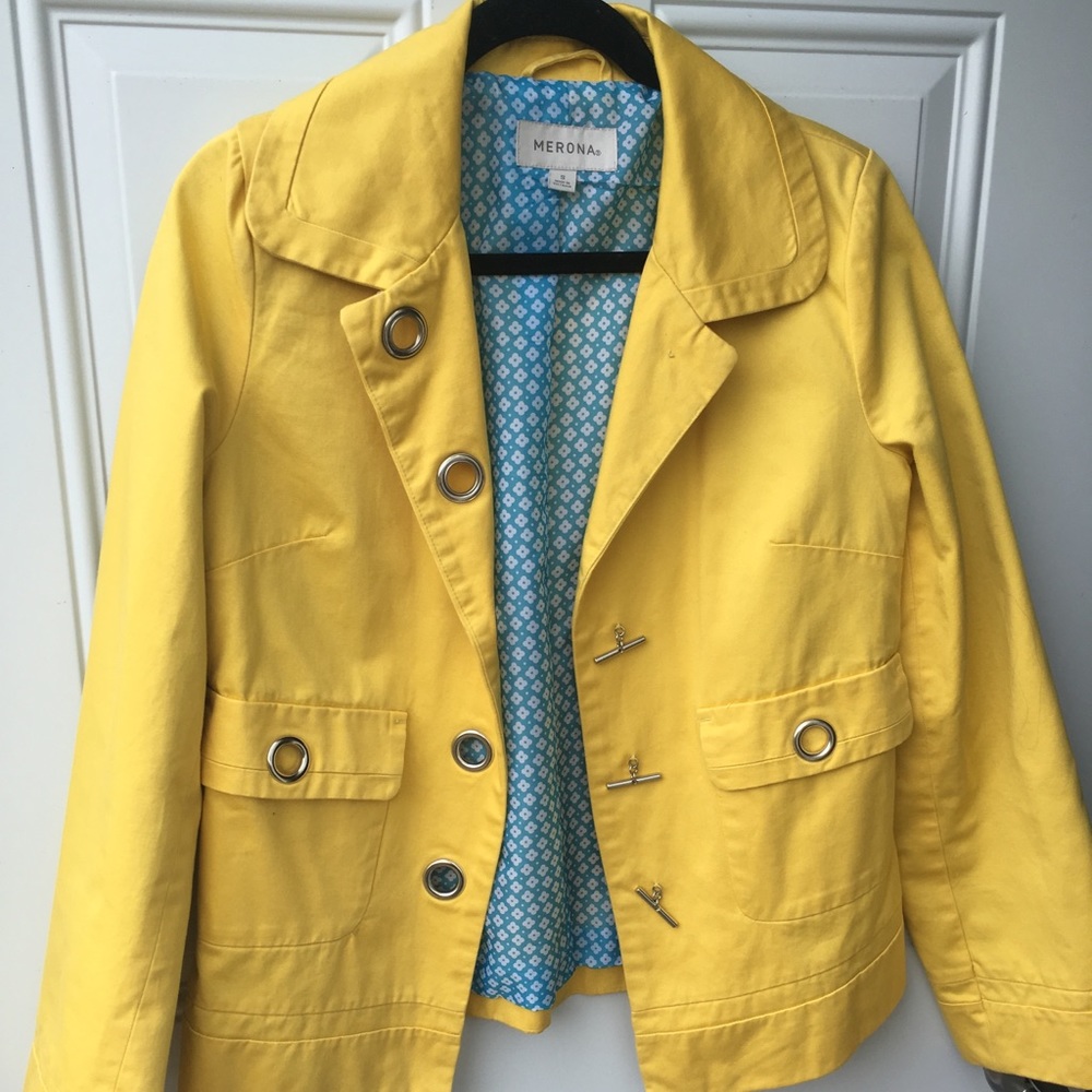 Yellow short trench coat from Merona
